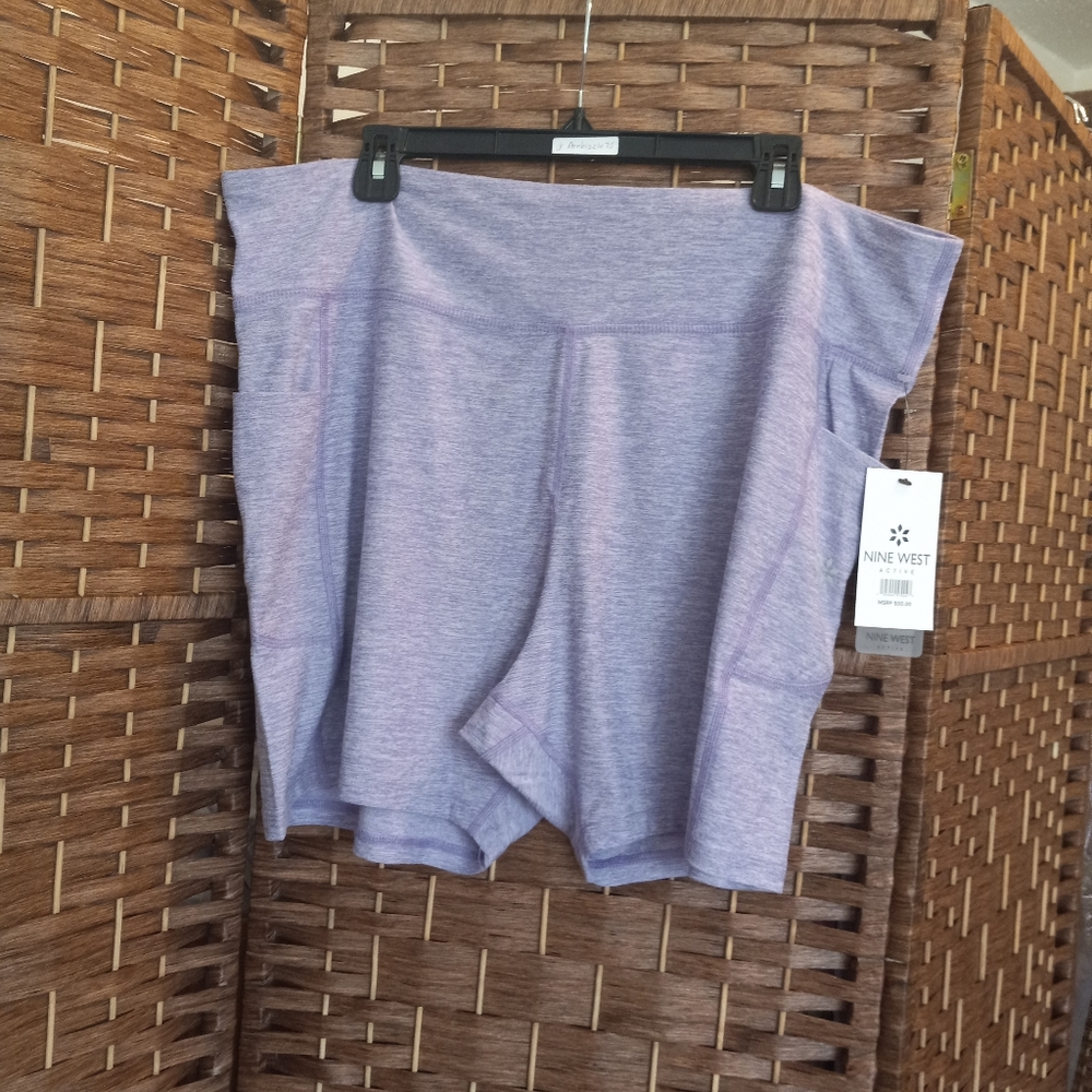 Nine West Active Plus Size 3X Athletic Moisture Wicking Shorts